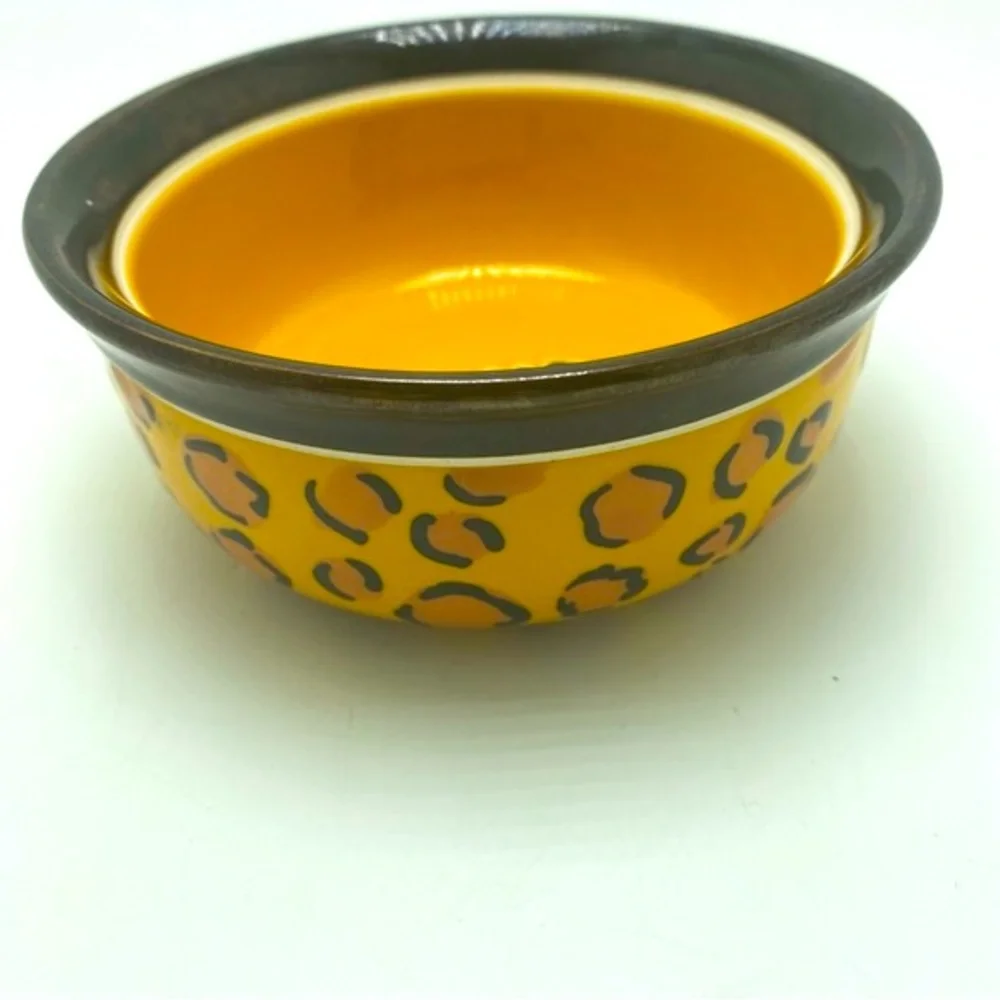 Signature Leopard Print Round Cat Dish